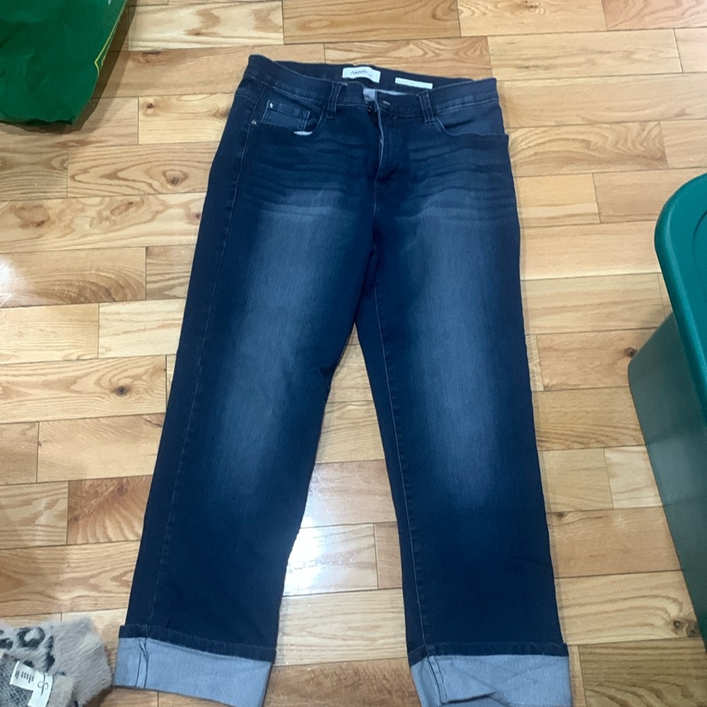 abel’s forever young dark wash jeans size 10